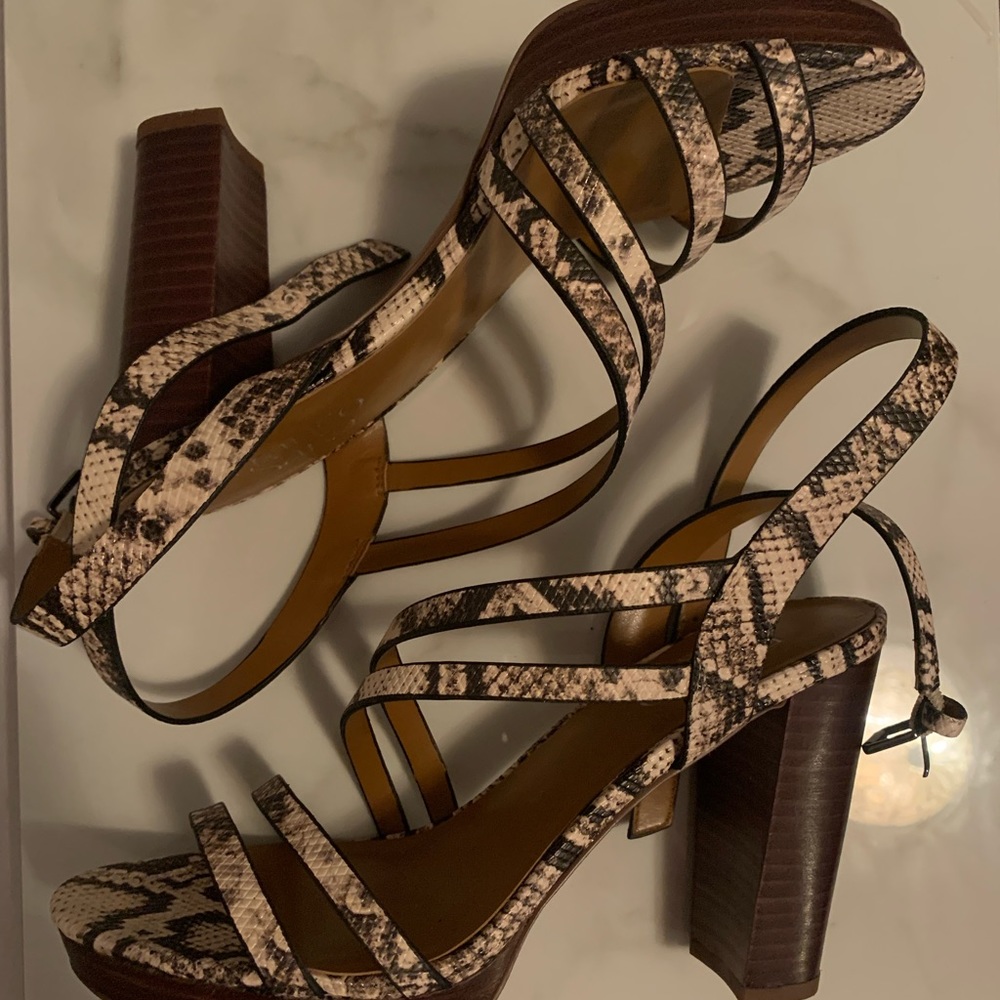 Like New! Franco Sarto Snakeskin Print Heels